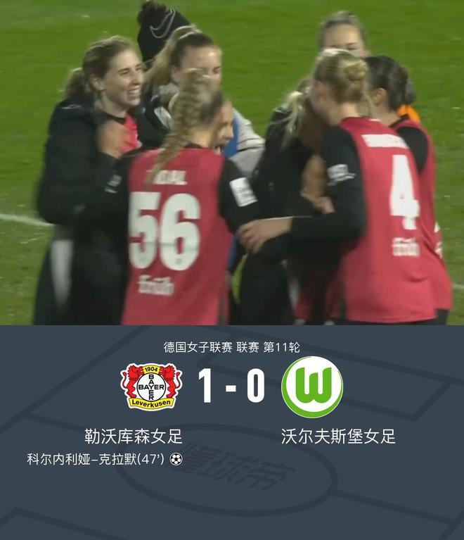 勒沃庫森女足勝沃爾夫斯堡女足，沈夢露未上場。