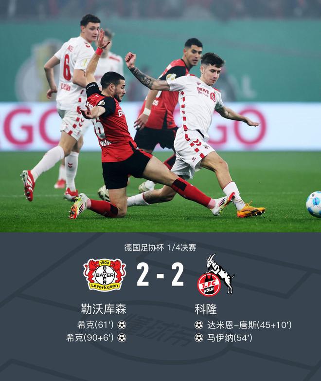 勒庫森2-2科隆，唐斯助攻，?？穗p響