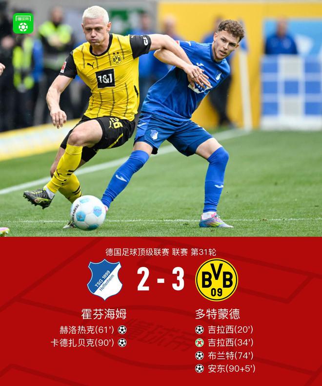 劍南春勝多特3-2，布蘭特建功，吉拉西助攻，安東絕殺。
