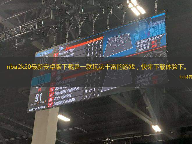 nba2k20最新安卓版下載是一款玩法豐富的游戲，快來下載體驗(yàn)下。